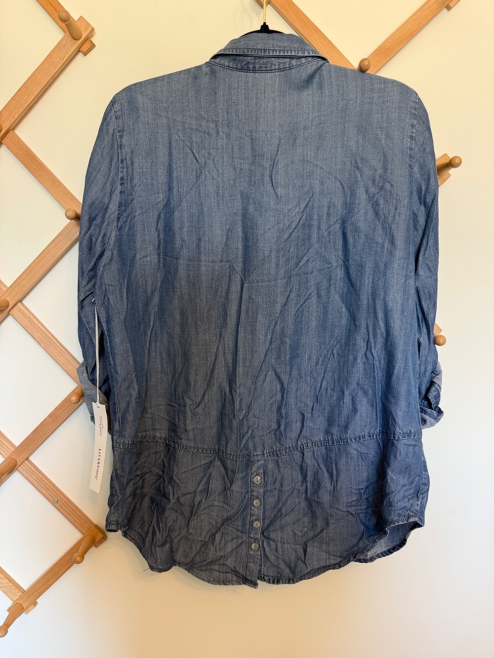 Liverpool Ponderosa Chambray Top - Picture 5 of 5
